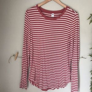🌻 3/$20 Old Navy Luxe Long Sleeve Striped Tee M